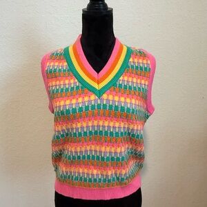 Colorful Knit Women's Sweater Vest